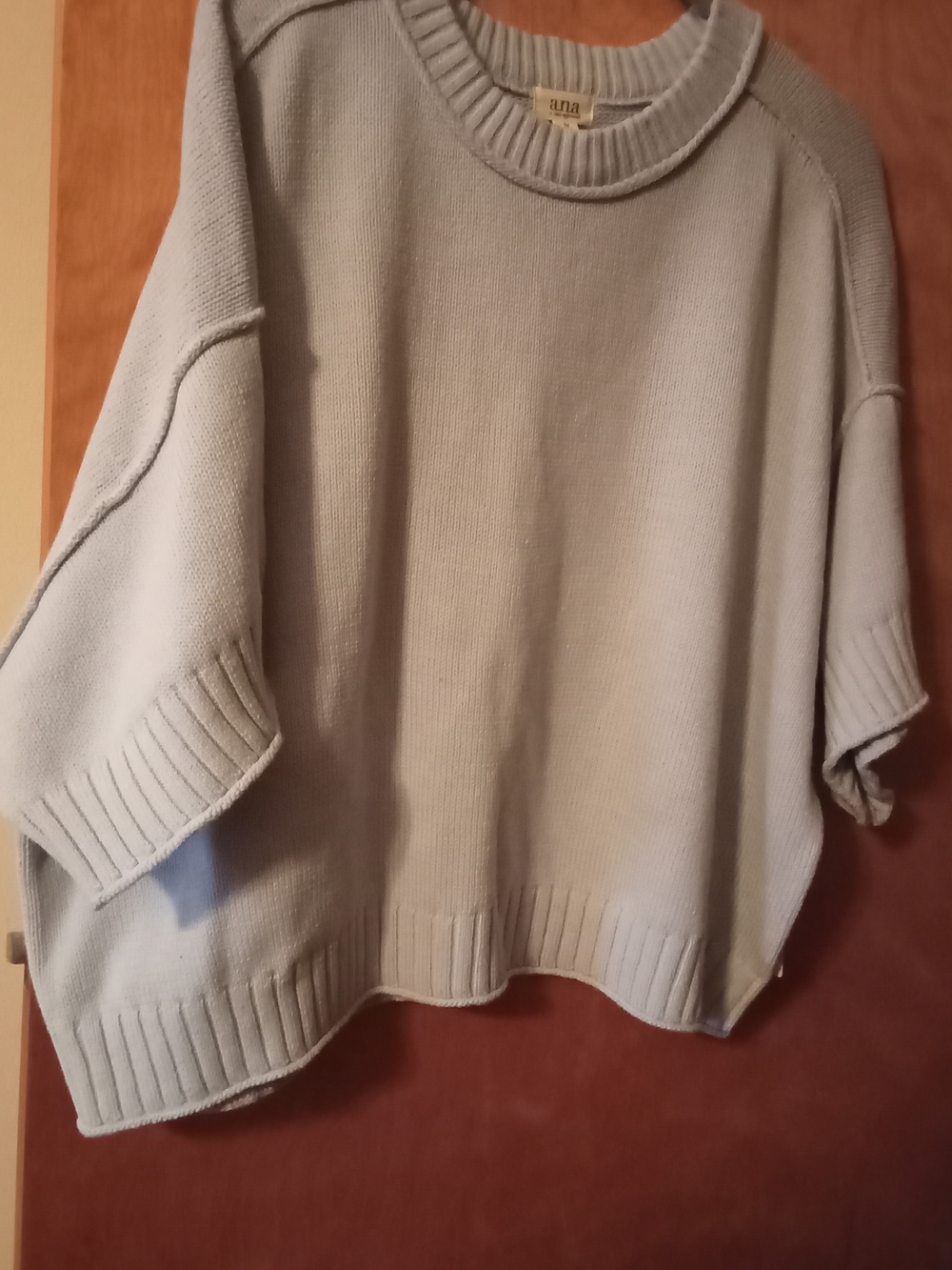 Una Light Blue Women's Short-Sleeve Knit Sweater